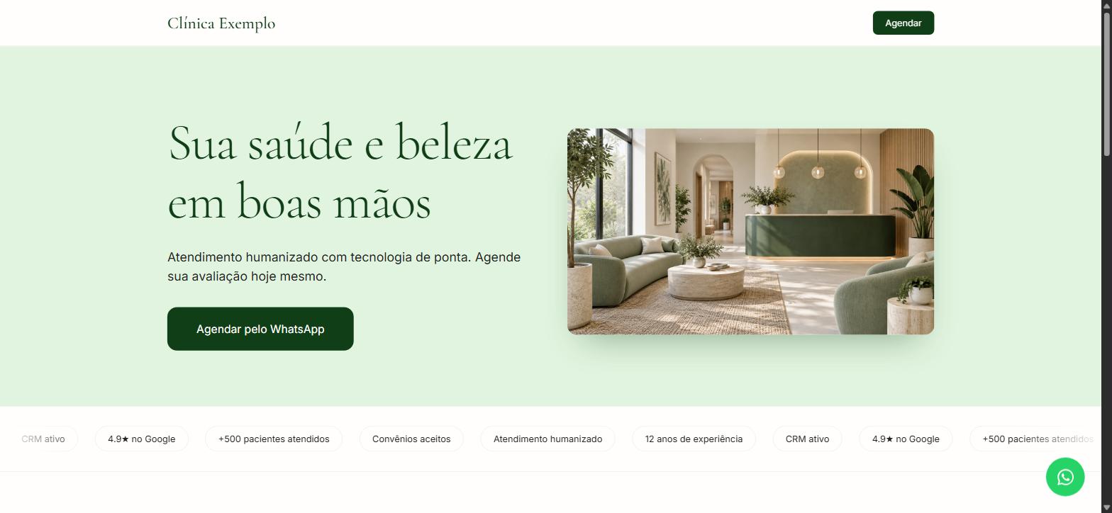 Prévia do modelo de site Classic